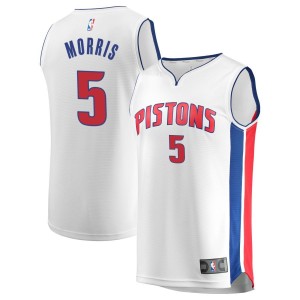 Monte Morris Detroit Pistons Fanatics Branded Fast Break Replica Jersey White - Association Edition
