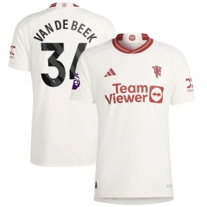 Donny Van De Beek Manchester United adidas 2023/24 Third Authentic Player Jersey - White
