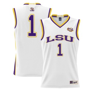 #1 LSU Tigers ProSphere Youth Basketball Jersey - White