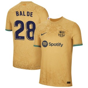 Alejandro Balde Barcelona Nike 2022/23 Away Authentic Jersey - Yellow