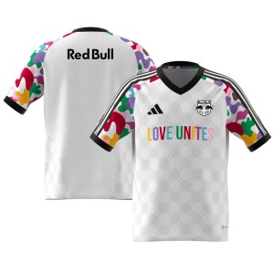 New York Red Bulls adidas Youth 2023 Pride Pre-Match Top - White