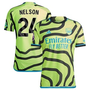 Reiss Nelson  Arsenal adidas 2023/24 Away Authentic Jersey - Yellow
