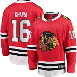 Men's Fanatics Branded Jujhar Khaira Red Chicago Blackhawks Home Team Breakaway Player Jersey