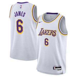LeBron James Los Angeles Lakers Nike Youth Performance Swingman Jersey - Association Edition - White