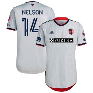 Johnny Nelson St. Louis City SC adidas 2023 The Spirit Kit Authentic Jersey - Gray