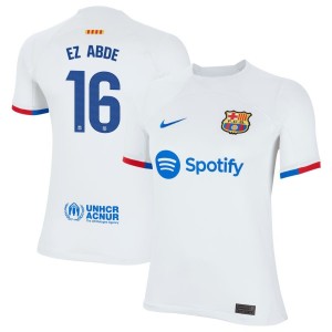 Ez Abde Ez Abde  Barcelona Nike Youth 2023/24 Away Replica Jersey - White