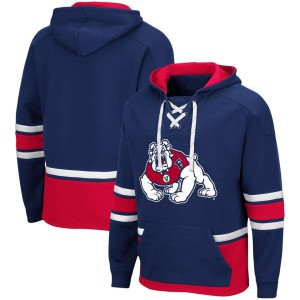 Fresno State Bulldogs Colosseum Lace Up 3.0 Pullover Hoodie - Navy