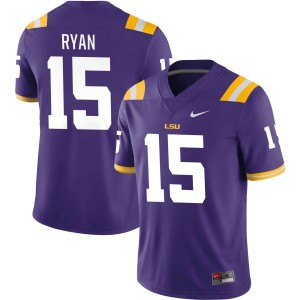 Sage Ryan LSU Tigers Nike NIL Replica Football Jersey - Purple