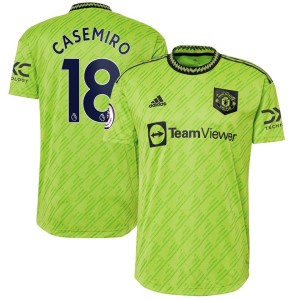 Carlos Casemiro Manchester United adidas 2022/23 Third Authentic Player Jersey - Neon Green
