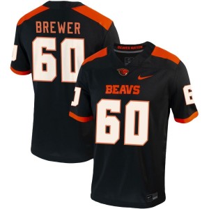 Marco Brewer Oregon State Beavers Nike NIL Replica Football Jersey - Black