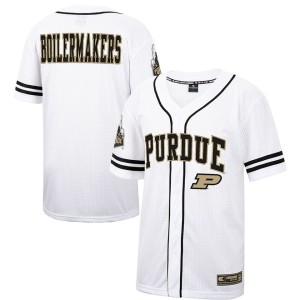 Purdue Boilermakers Colosseum Free Spirited Mesh Button-Up Baseball Jersey - White