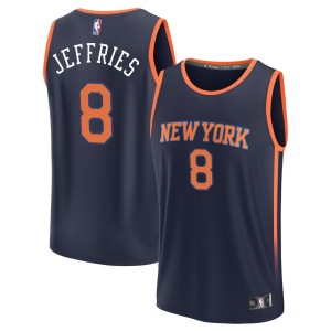 DaQuan Jeffries New York Knicks Fanatics Branded Youth Fast Break Replica Jersey - Statement Edition - Navy