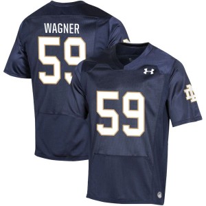 Aamil Wagner Notre Dame Fighting Irish Under Armour NIL Replica Football Jersey - Navy