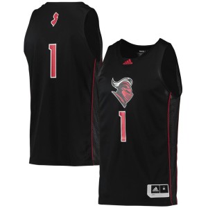 #1 Rutgers Scarlet Knights adidas Swingman Basketball Jersey - Black