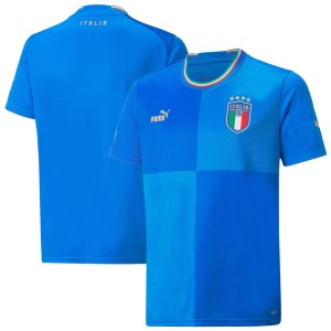 Italy National Team Puma Youth 2022/23 Home Replica Blank Jersey - Blue