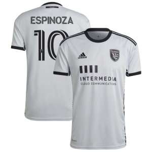Cristian Espinoza San Jose Earthquakes adidas 2022 The Creator Kit Replica Jersey - Gray