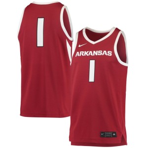 #1 Arkansas Razorbacks Nike Replica Jersey - Crimson