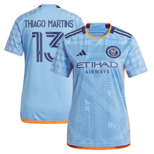 Thiago Martins New York City FC adidas Women's 2023 The Interboro Kit Replica Player Jersey - Light Blue