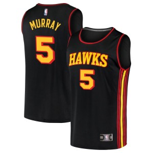 Dejounte Murray Atlanta Hawks Fanatics Branded Fast Break Replica Jersey Black - Statement Edition