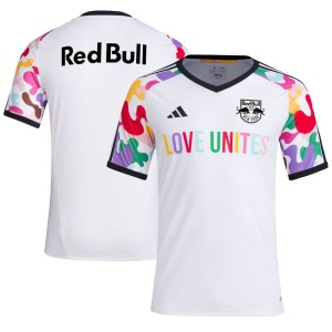 New York Red Bulls adidas 2023 Pride Pre-Match Top - White