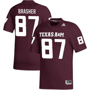 Jacob Brasher Texas A&M Aggies adidas NIL Replica Football Jersey - Maroon