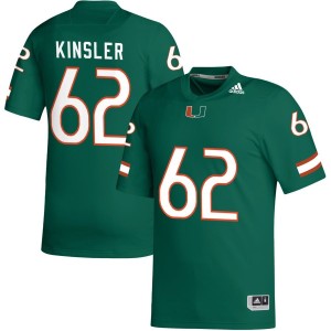 Tommy Kinsler Miami Hurricanes adidas NIL Replica Football Jersey - Green