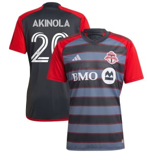 Ayo Akinola Toronto FC adidas 2023 Club Kit Replica Jersey - Gray