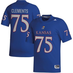 Calvin Clements Kansas Jayhawks adidas NIL Replica Football Jersey - Royal