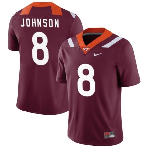 Braylon Johnson Virginia Tech Hokies Nike NIL Replica Football Jersey - Maroon
