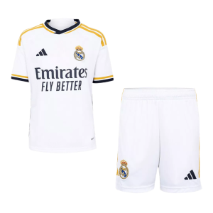 23/24 Youth Real Madrid Home Jersey Kids Kit