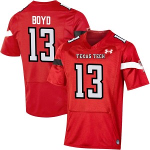Brady Boyd Texas Tech Red Raiders Under Armour NIL Replica Football Jersey - Red