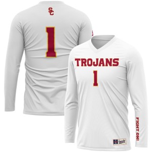 #1 USC Trojans ProSphere Unisex  Women's Volleyball Jersey - White
