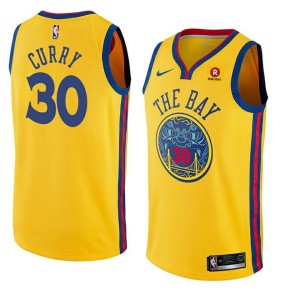 Men's Golden State Warriors Stephen Curry City Edition Jersey Gold