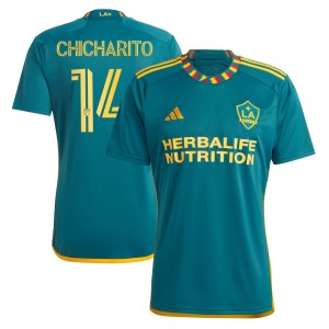 Chicharito LA Galaxy adidas 2023 LA Kit Replica Player Jersey - Green