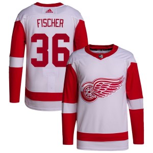 Christian Fischer Detroit Red Wings adidas Away Primegreen Authentic Pro Jersey - White