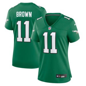 A.J. Brown Philadelphia Eagles Nike Women's Alternate Player Game Jersey - Kelly Green