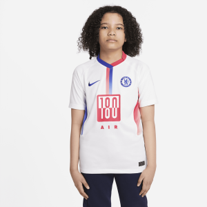 Chelsea FC Stadium Air Max Big Kids' Soccer Jersey - White/Concord