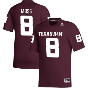 LeVeon Moss Texas A&M Aggies adidas NIL Replica Football Jersey - Maroon