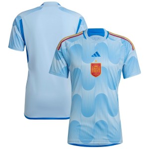 Spain National Team adidas Youth 2022/23 Away Replica Jersey - Blue