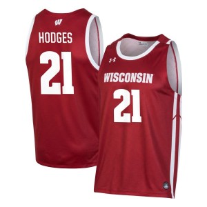 Chris Hodges Wisconsin Badgers Under Armour NIL Men's Basketball Jersey - Red