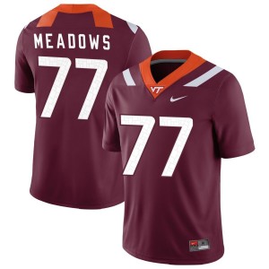 Brody Meadows Virginia Tech Hokies Nike NIL Replica Football Jersey - Maroon