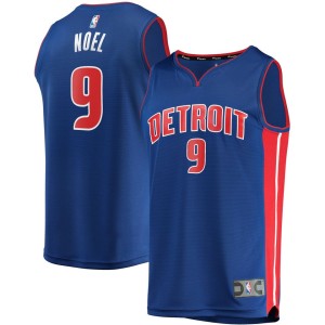 Men's Fanatics Branded Nerlens Noel Blue Detroit Pistons Fast Break Replica Jersey - Icon Edition