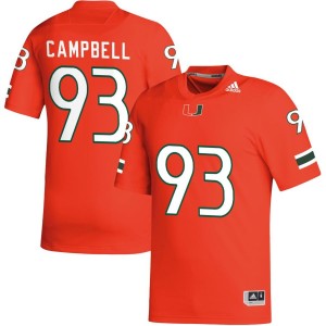 Anthony Campbell Miami Hurricanes adidas NIL Replica Football Jersey - Orange