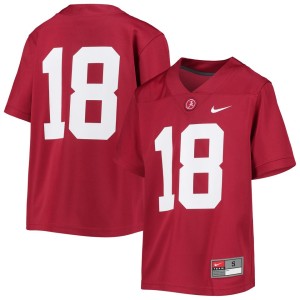 #18 Alabama Crimson Tide Nike Youth Untouchable Football Team Jersey - Crimson