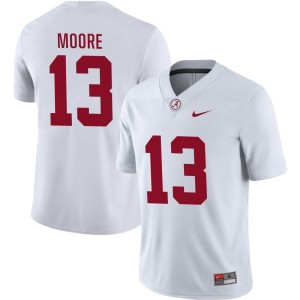 Malachi Moore Alabama Crimson Tide Nike NIL Replica Football Jersey - White