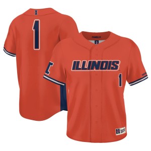 #1 Illinois Fighting Illini ProSphere Youth Baseball Jersey - Orange