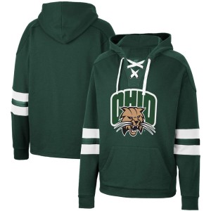 Ohio Bobcats Colosseum Lace-Up 4.0 Pullover Hoodie - Green