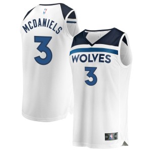 Jaden McDANIELS Minnesota Timberwolves Fanatics Branded Fast Break Replica Jersey White - Association Edition