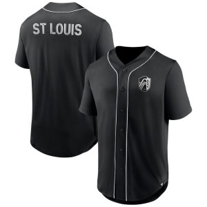 St. Louis City SC Fanatics Branded Third Period Fashion Baseball Button-Up Jersey - Black