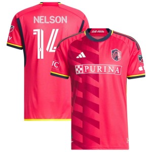 Johnny Nelson St. Louis City SC adidas 2023 CITY Kit Authentic Jersey - Red